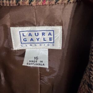 Laura Gayle Brown Tweed Blazer - Women's Classic Tailored Jacket